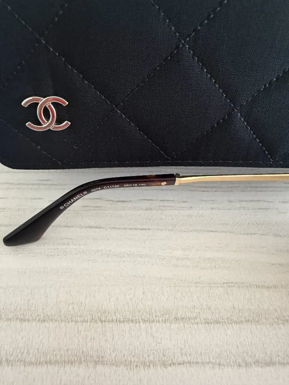 CHANEL Tortoise Shell Aviator Sunglasses